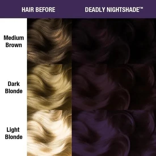 MANIC PANIC Semi Permanent Purple Hair Dye, Deadly Nightshade, 4 oz | Vibrant, Long-Lasting Color for DIY & Salon thumbnail 3