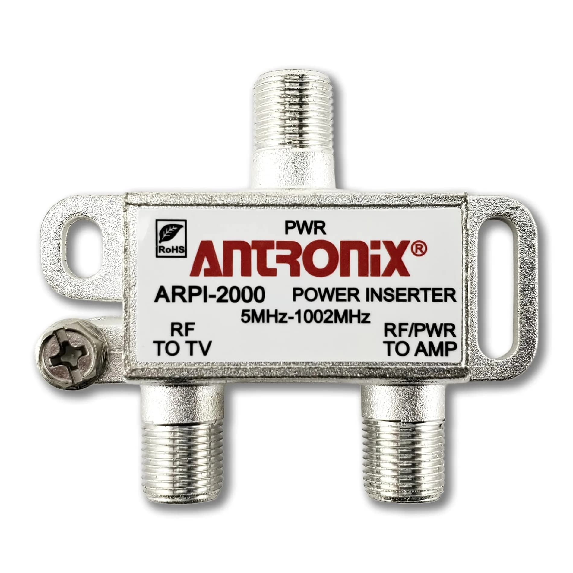 Antronix ARPI-2000 Drop Power Inserter Module 1.87" W x 2.38" L | Combines RF Signals & DC Voltage for Amplifiers — Silver