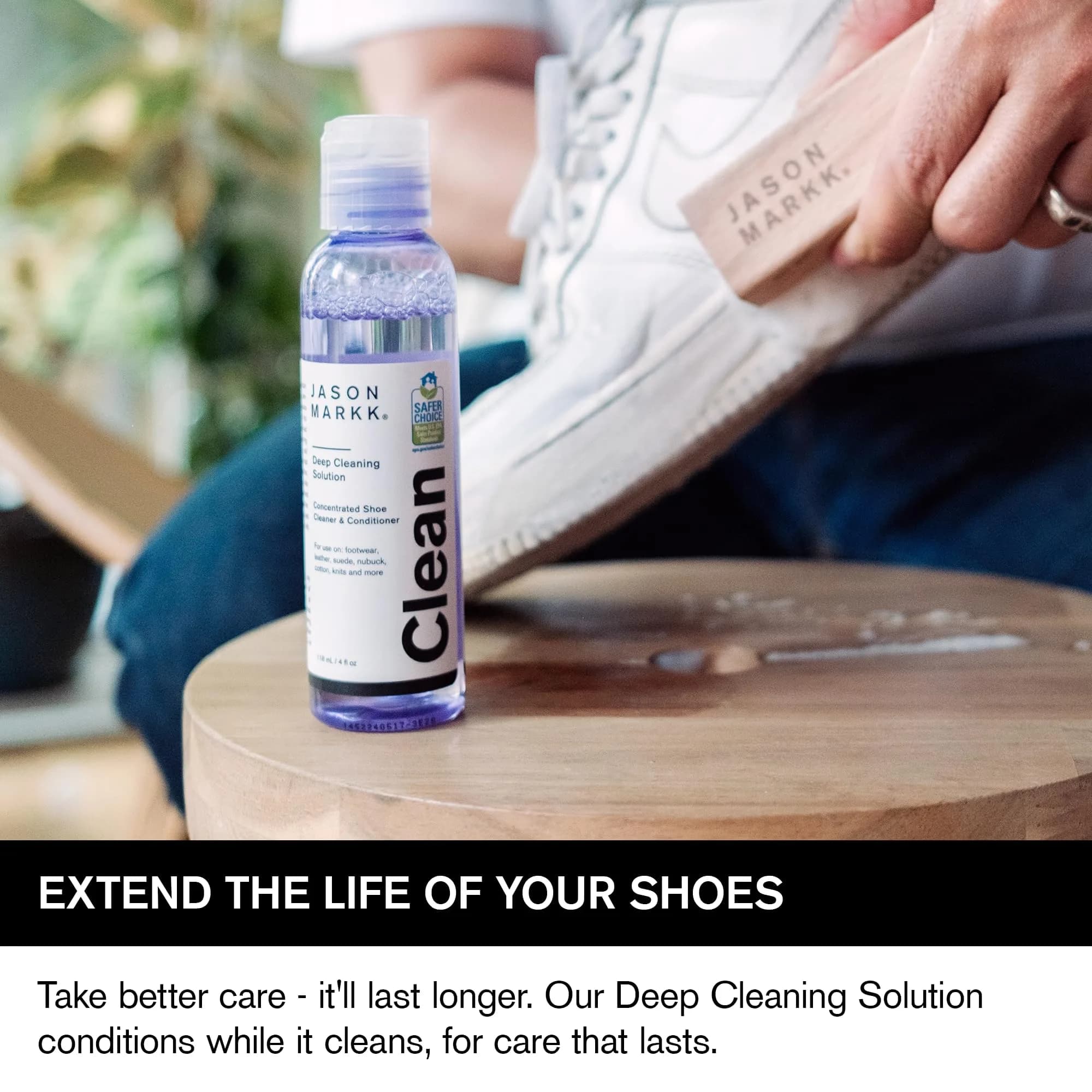Jason Markk Deep Cleaning Solution for Footwear 236ml (8 Fl Oz) | Concentrated Formula for Leather, Suede, Nubuck, Canvas - view 5