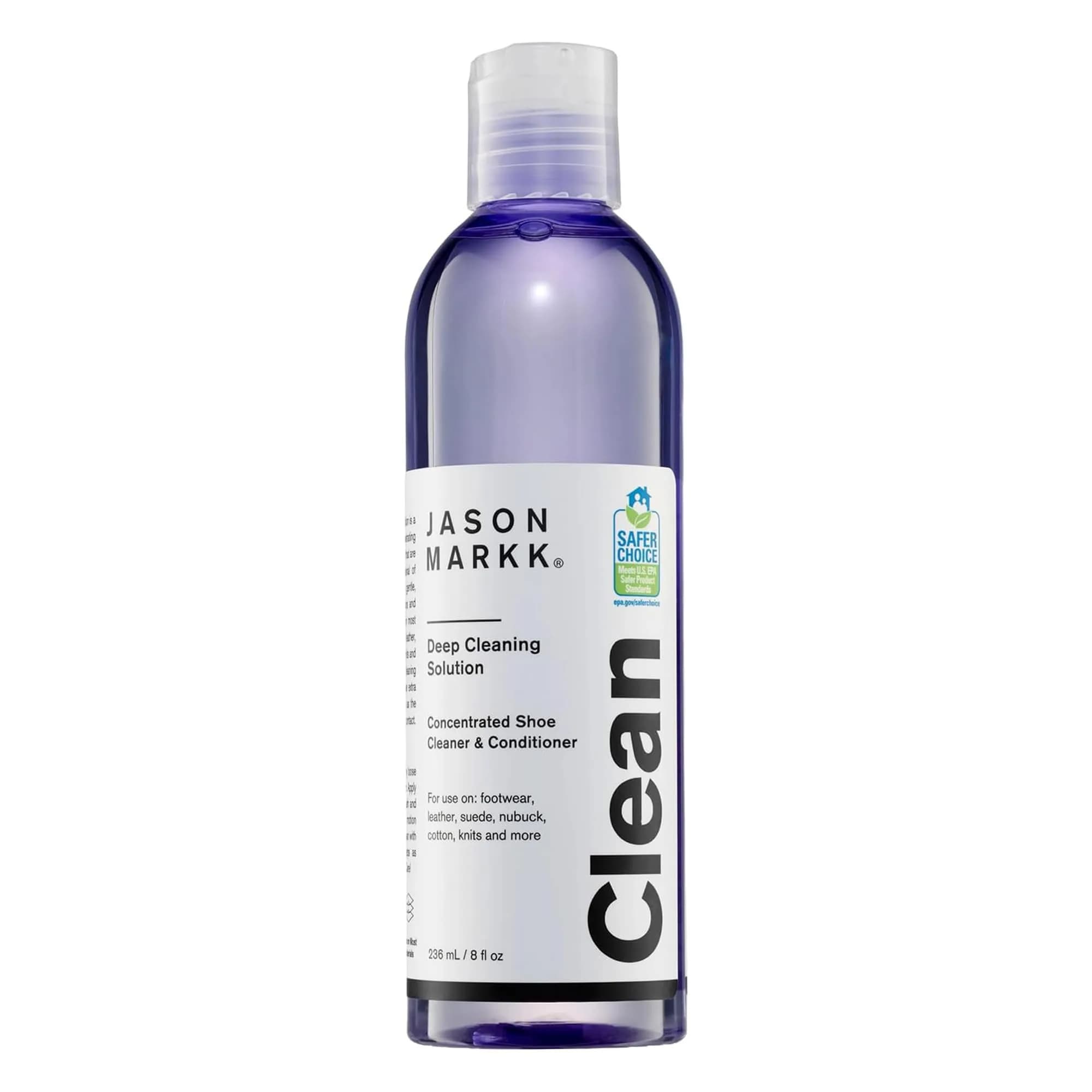 Jason Markk Deep Cleaning Solution for Footwear 236ml (8 Fl Oz) | Concentrated Formula for Leather, Suede, Nubuck, Canvas - main product image