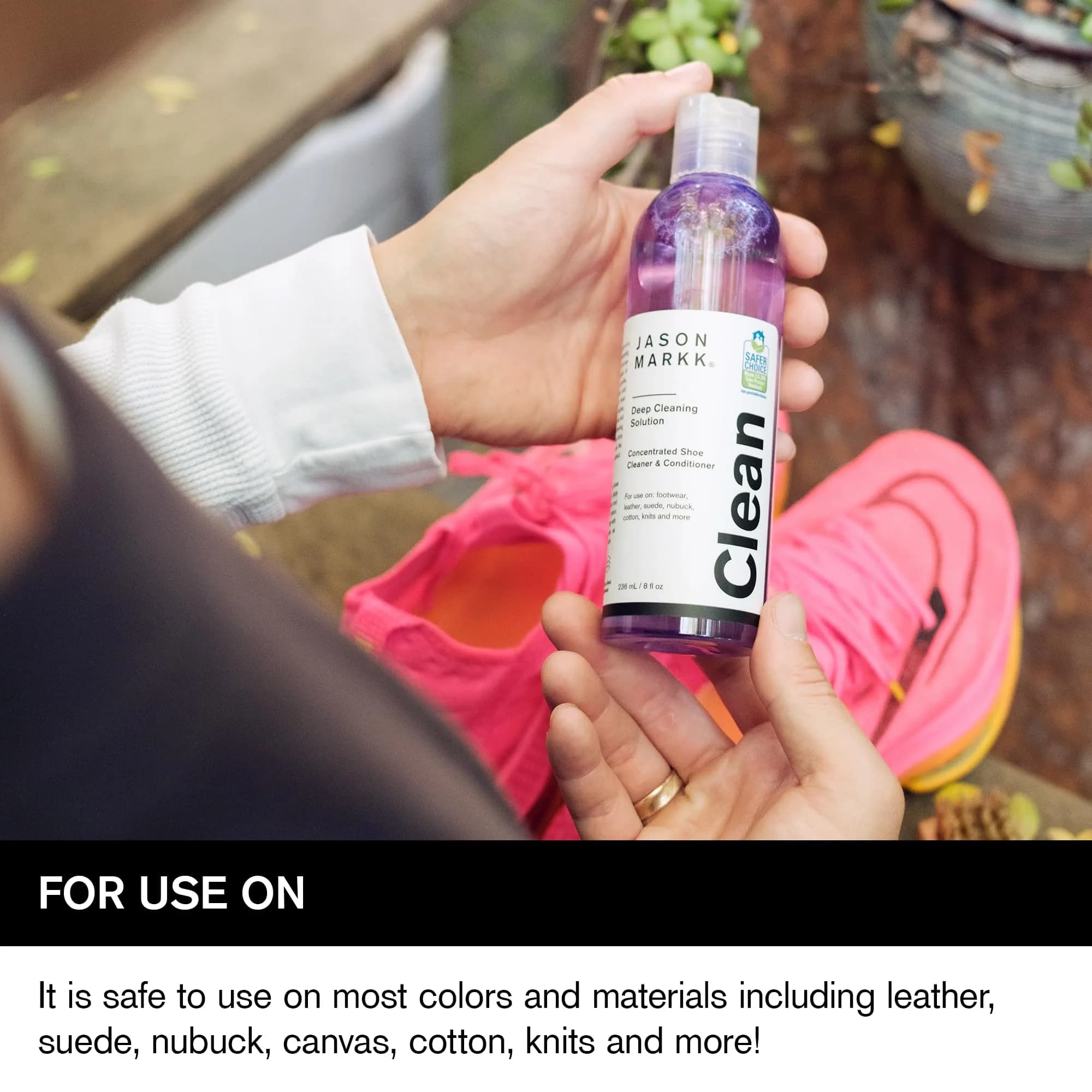 Jason Markk Deep Cleaning Solution for Footwear 236ml (8 Fl Oz) | Concentrated Formula for Leather, Suede, Nubuck, Canvas - view 3