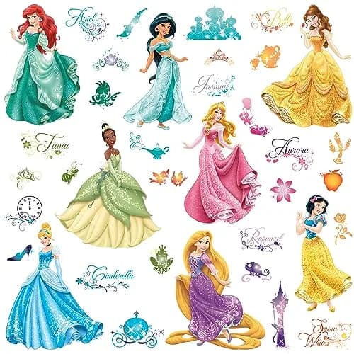 RoomMates Disney Princess Royal Debut Peel and Stick Wall Decals | 37 Count thumbnail 1