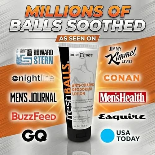 Fresh Body FB Fresh Balls Cream 3.4 fl oz | Men's Anti-Chafing & Deodorant Lotion thumbnail 7