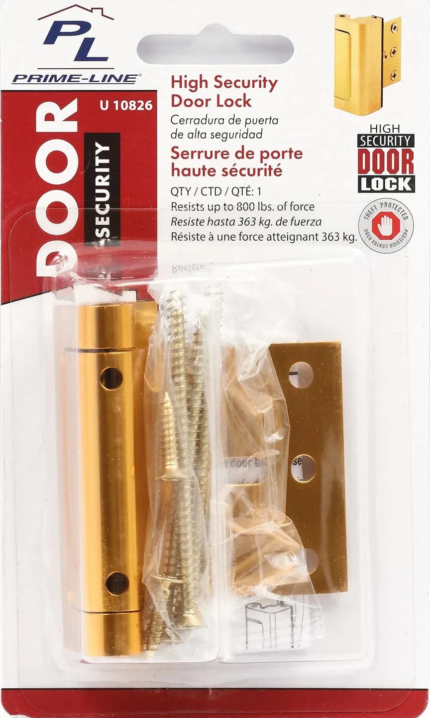 PRIME-LINE U 10826 Door Reinforcement Lock 7.6 cm (3 in.) Stop | High Security for Swing-In Doors - view 6