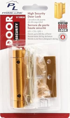 PRIME-LINE U 10826 Door Reinforcement Lock 7.6 cm (3 in.) Stop | High Security for Swing-In Doors thumbnail 6