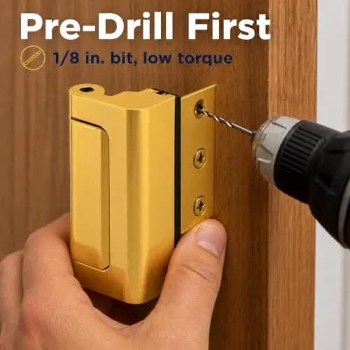 PRIME-LINE U 10826 Door Reinforcement Lock 7.6 cm (3 in.) Stop | High Security for Swing-In Doors thumbnail 3