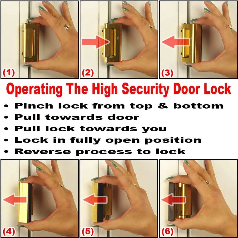 PRIME-LINE U 10826 Door Reinforcement Lock 7.6 cm (3 in.) Stop | High Security for Swing-In Doors - view 4