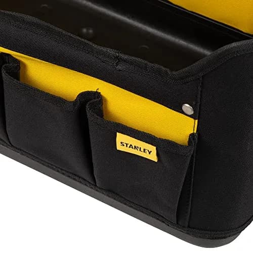 STANLEY 20in Open Tool Tote Bag, Multi-Pocket Storage Organiser, 1-70-319 | Waterproof Rigid Base & Easy Carry Handle thumbnail 3