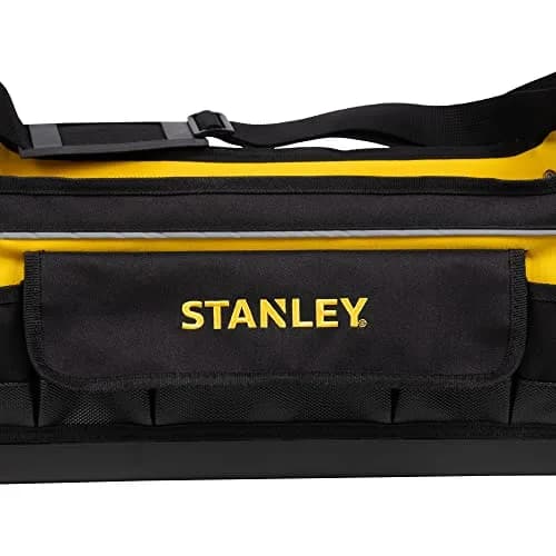 STANLEY 20in Open Tool Tote Bag, Multi-Pocket Storage Organiser, 1-70-319 | Waterproof Rigid Base & Easy Carry Handle thumbnail 4