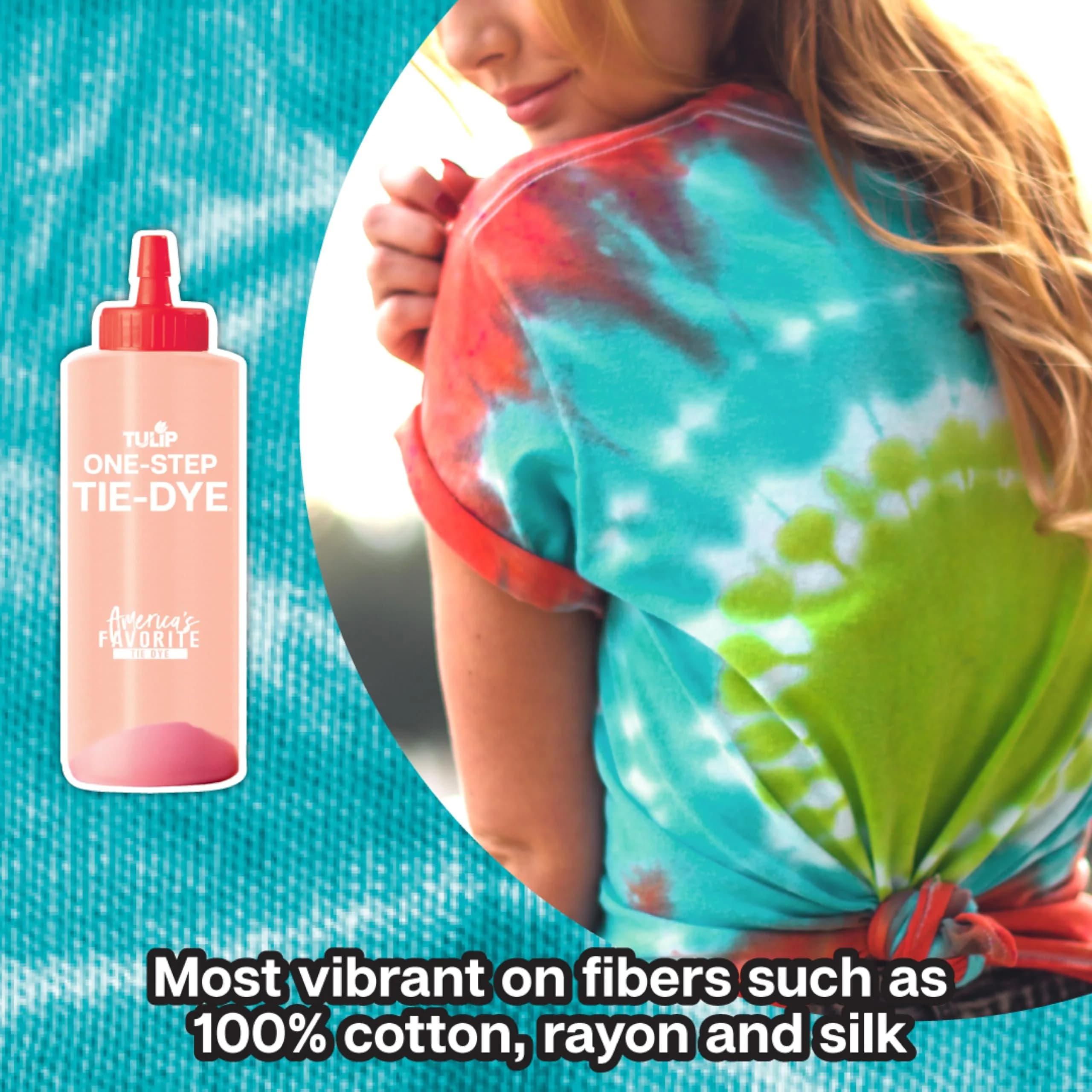 TULIP One-Step Tie-Dye Kit Luau Multi-Color 5-Bottle Pack | Permanent Fabric Dye for Cotton, Rayon, Wool, Linen - view 6