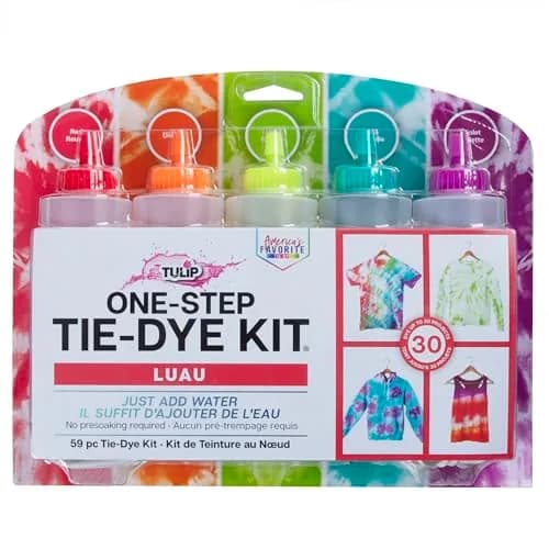 TULIP One-Step Tie-Dye Kit Luau Multi-Color 5-Bottle Pack | Permanent Fabric Dye for Cotton, Rayon, Wool, Linen thumbnail 1