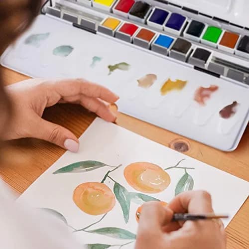 SENNELIER L'Aquarelle French Watercolor Paint, Metal Set of 18 Half Pans | Bright, Light & Transparent (105 characters) thumbnail 8
