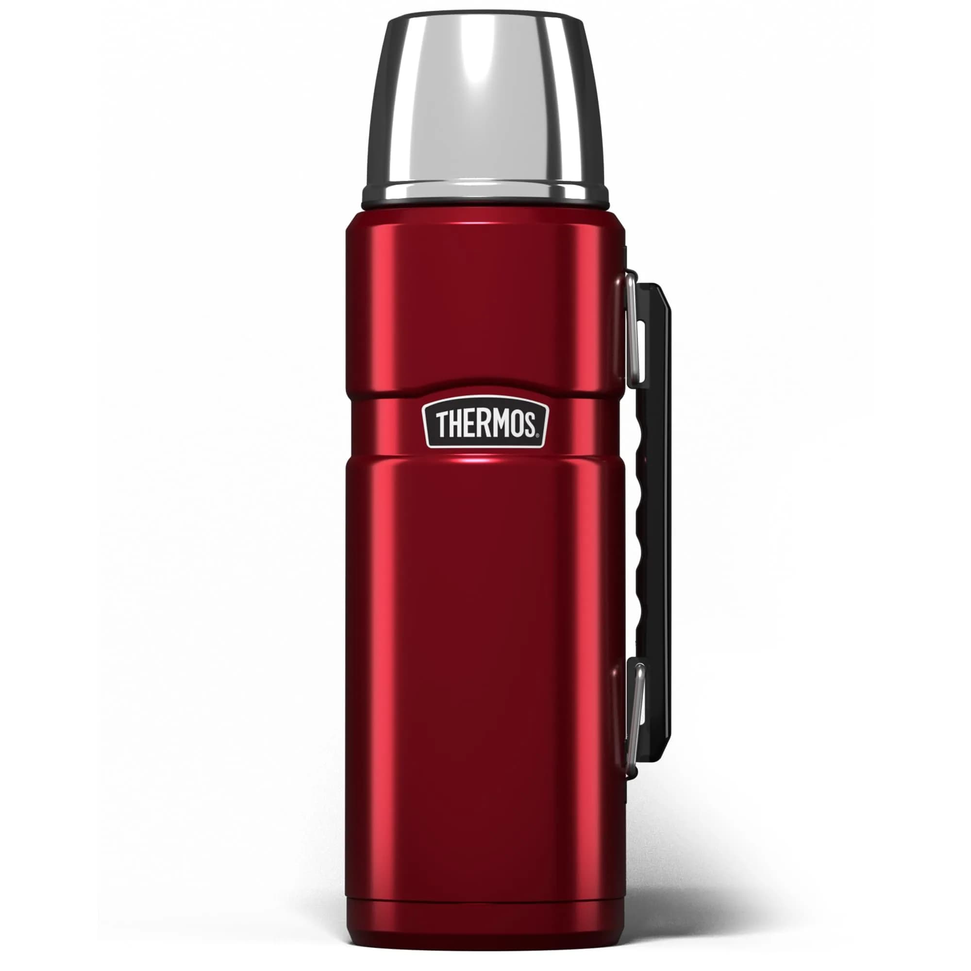 Thermos Stainless King Midnight Blue Travel Flask 1.2L (40.6 Oz) | Keeps Hot 24 Hrs, Cold 24 Hrs — Cranberry Red / 40.6 Ounces