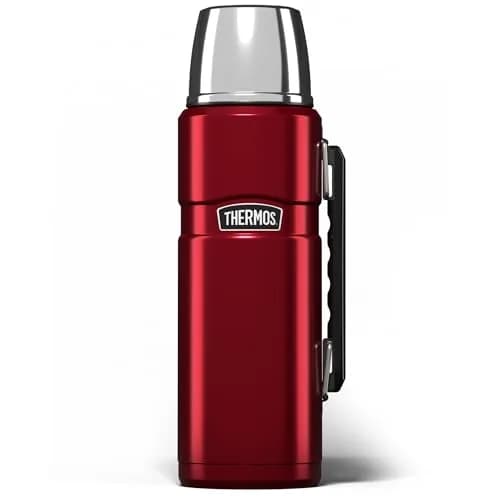Thermos Stainless King Flask, Cranberry Red, 1.2 L (40.6 oz) | 24 Hours Hot & Cold thumbnail 1