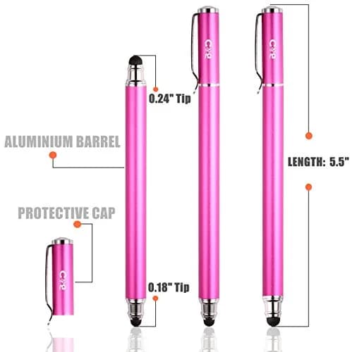 Bargains Depot 2 Pcs Input Pen 5.5" | Small Tip Series, Purple/Pink thumbnail 3