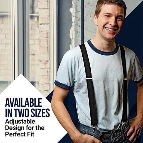 HOLD'EM Men’s X-Back Adjustable Suspenders 54" | Premium Quality Classic Style thumbnail 2