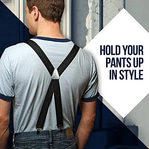 HOLD'EM Men’s X-Back Adjustable Suspenders 54" | Premium Quality Classic Style thumbnail 3