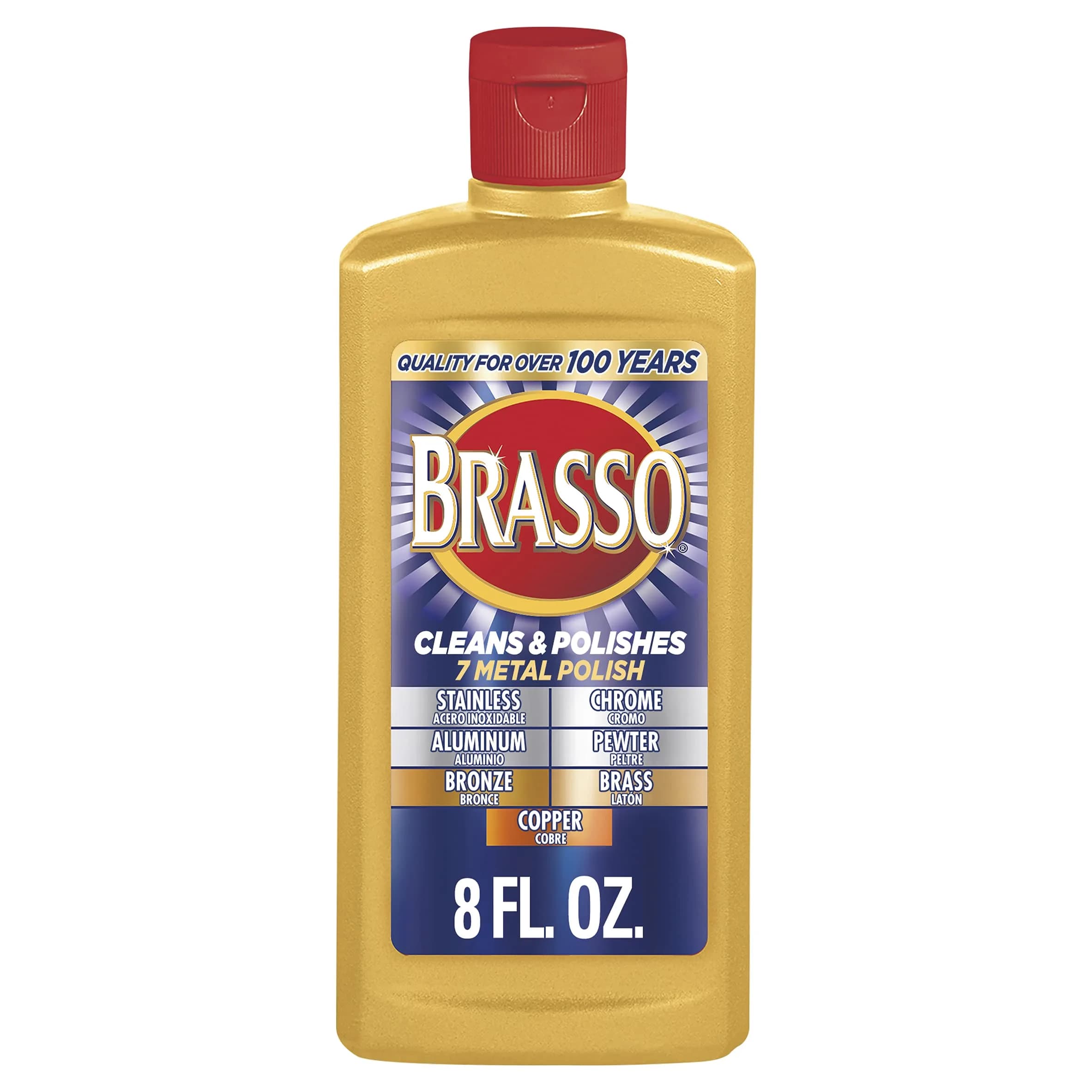 Brasso Multi-Purpose Metal Polish 235ml (8 fl oz) | Cleans & Shines Brass, Copper, Steel - main product image