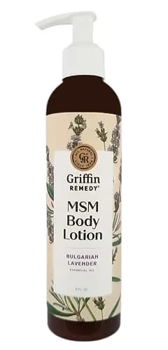 Griffin Remedy Bulgarian Lavender Body Lotion with MSM -8oz | Deep Hydration & Youthful Skin thumbnail 1