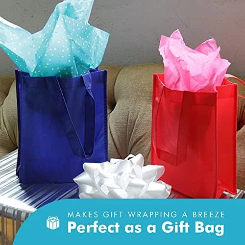 Simply Green Solutions Plain Tote Bag, Thick Reusable Gift Bag with 16-Inch Handles, Pack of 25 | Eco-Friendly & Durable thumbnail 6