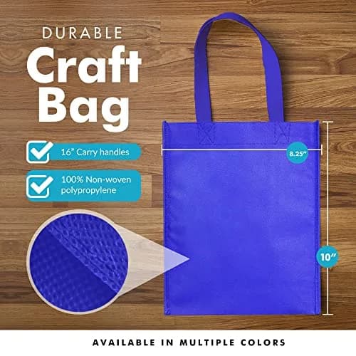 Simply Green Solutions Plain Tote Bag, Thick Reusable Gift Bag with 16-Inch Handles, Pack of 25 | Eco-Friendly & Durable thumbnail 3