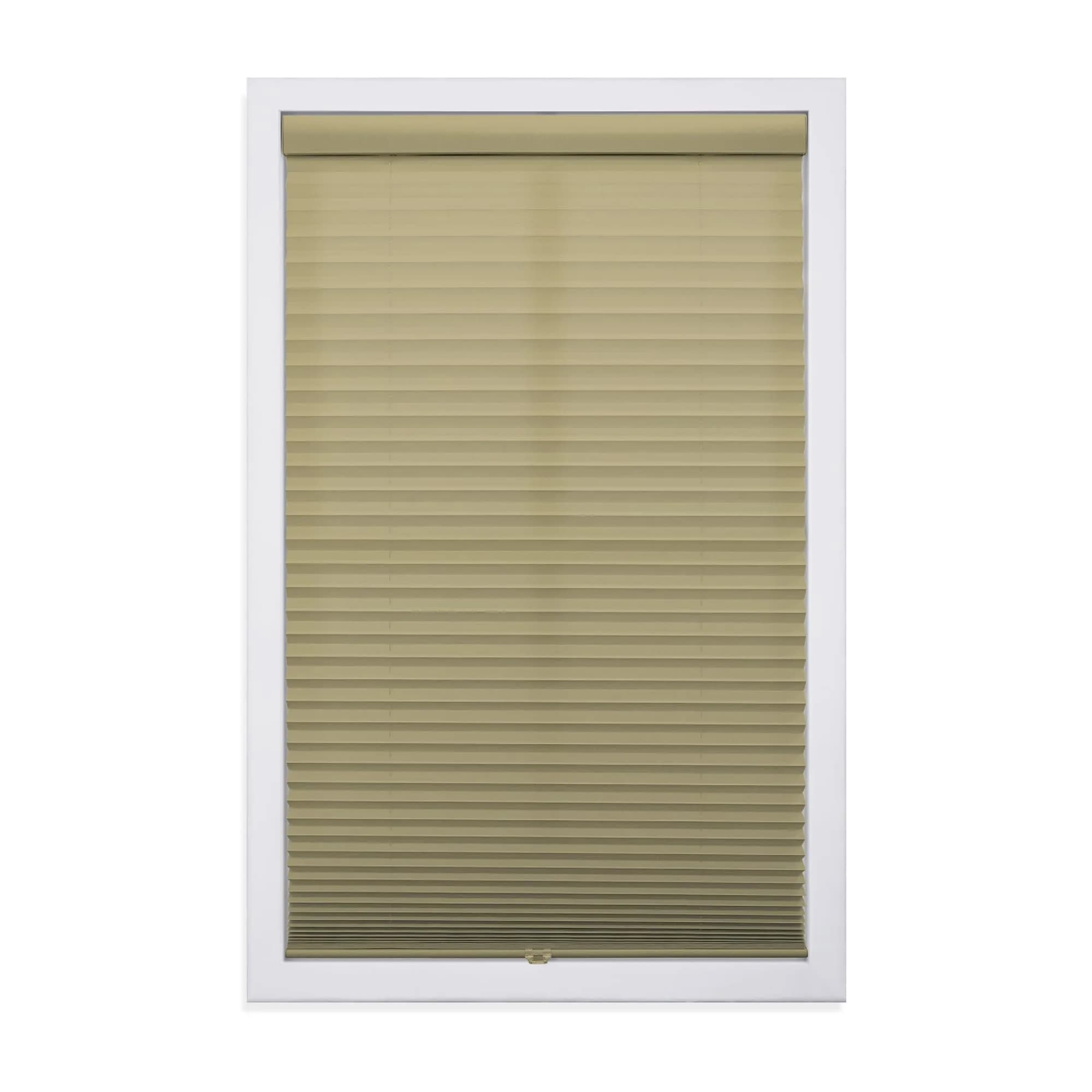 DEZ FURNISHINGS Cordless 1" Light Filtering Pleated Shade, Fabric, 27" W x 64" H