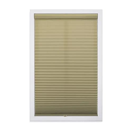 DEZ FURNISHINGS Cordless 1" Light Filtering Pleated Shade, Fabric, 27" W x 64" H thumbnail 1
