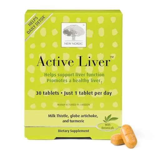 NEW NORDIC Active Liver Daily Support Supplement 30-Day Supply - 30 Tablets | Plant-Based Botanical Blend for Liver Health thumbnail 1