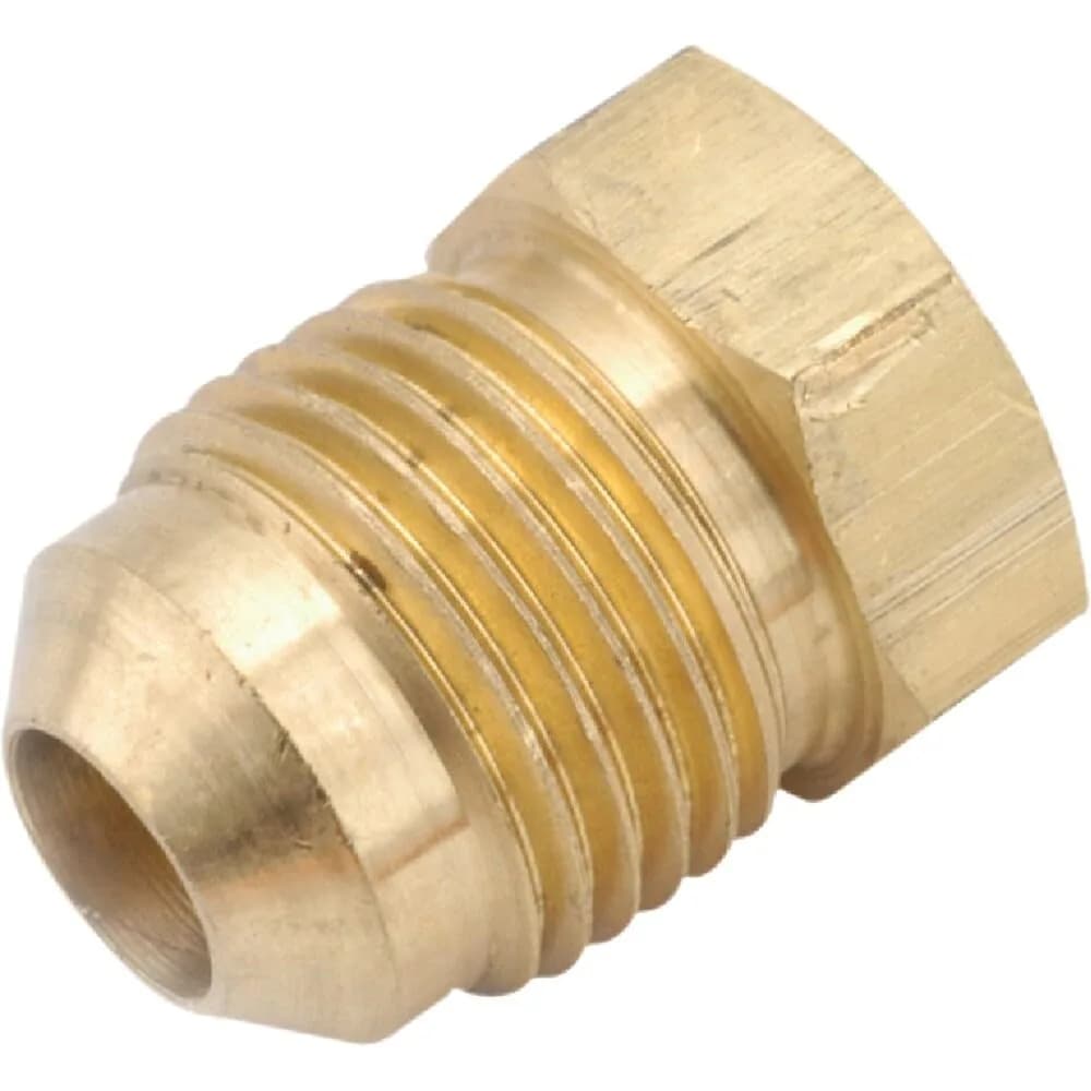 Anderson Metals Brass Flare Plug 1/4 in. | Lead-Free, Meets Public Law 111-380, Bagged (10 pcs) — Copper