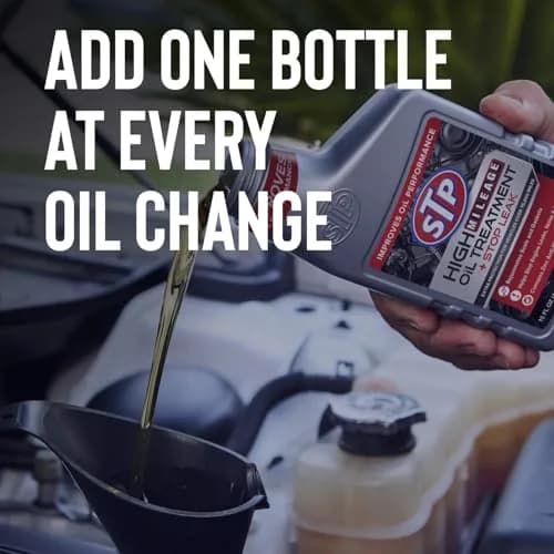 STP High Mileage Oil Treatment + Stop Leak 443ml (15 Fl Oz) | Protects Engines Over 75,000 Miles thumbnail 7