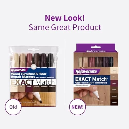 Rejuvenate Exact Match Wood Furniture & Floor Repair Markers, 6 Count, Brown Markers Cover All Scratches, Scuffs And Damage To Wood Furniture And Flooring thumbnail 2