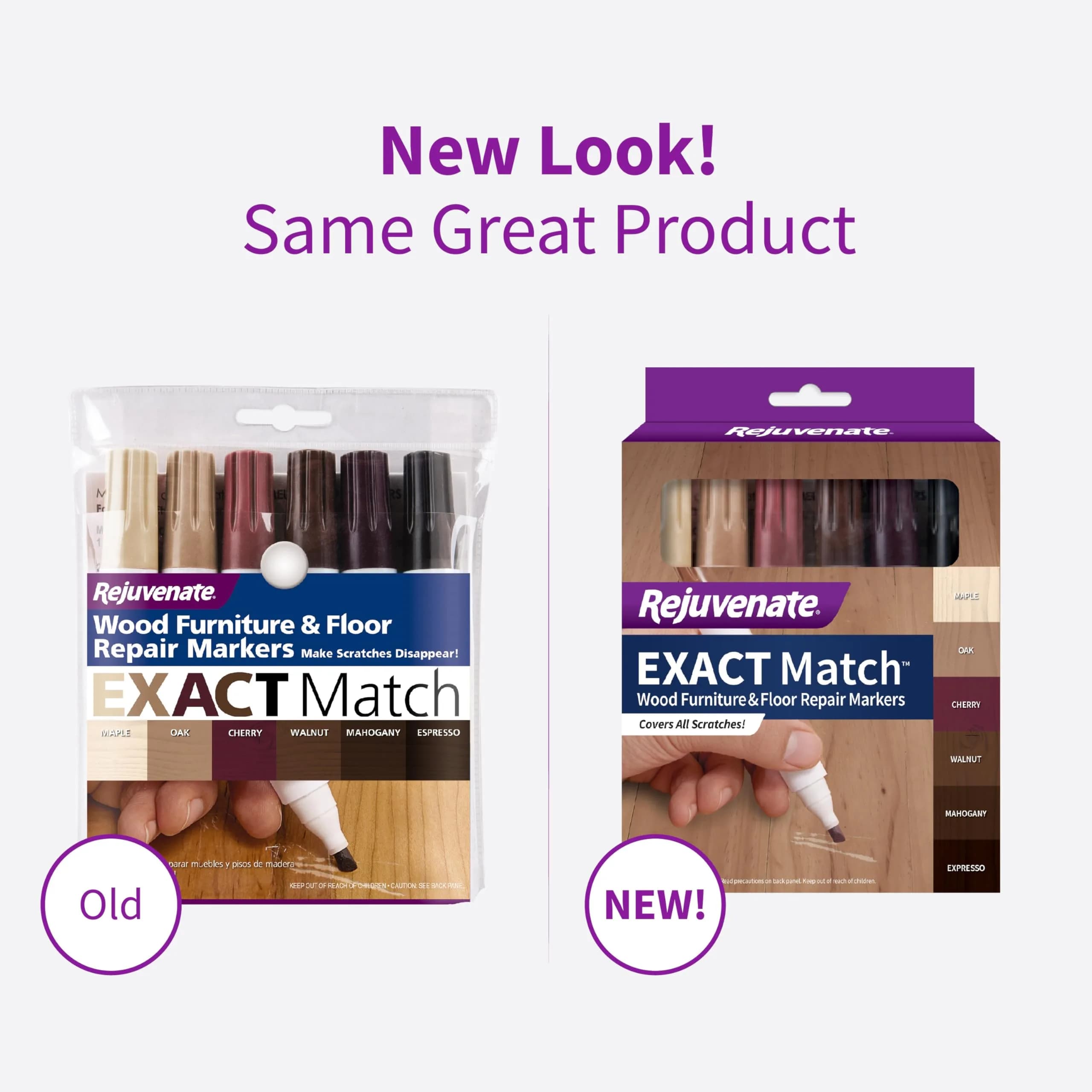 Rejuvenate Exact Match Brown Wood Furniture & Floor Repair Marker | Covers Scratches, Scuffs, and Damage - view 2