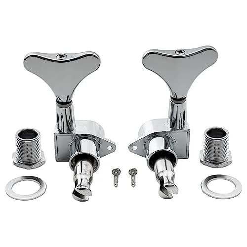 Musiclily Bass Tuning Machines, Chrome, 4 Pieces | Gear Ratio 19:1 for Ibanez Style Bass thumbnail 5