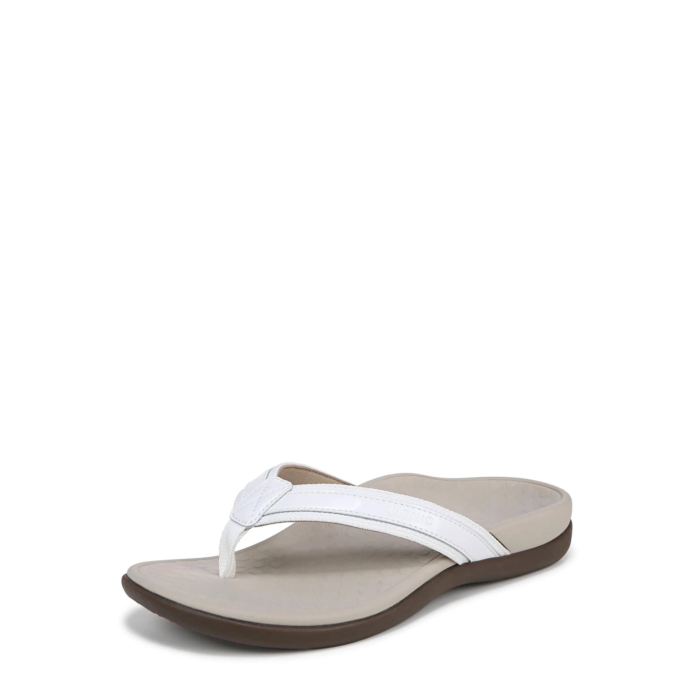Vionic Tide1009M Flip-Flop Sandal for Women, White, US 9 (25.4 cm) | Arch Support & All-Day Comfort — White