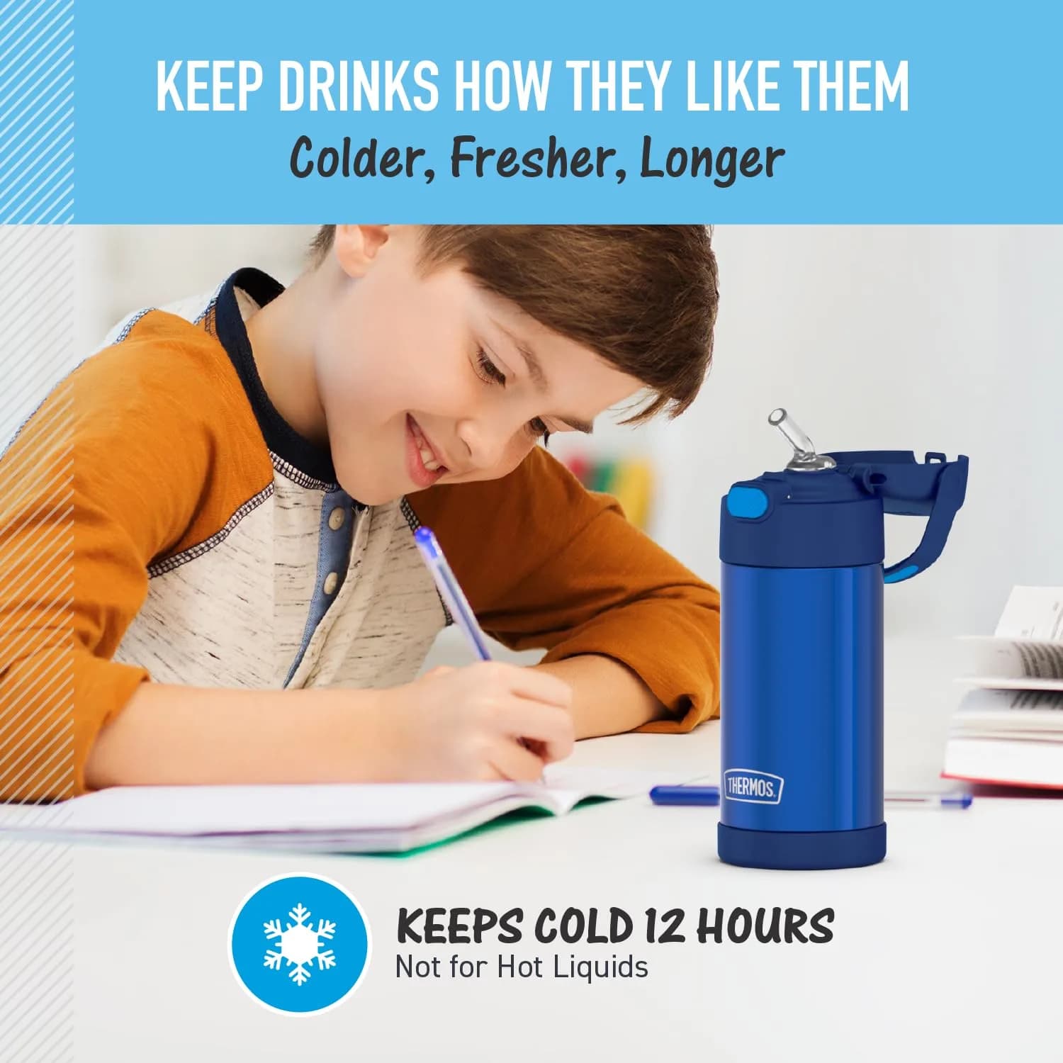 THERMOS FUNTAINER Water Bottle with Straw, 12oz (355ml) | Keeps Drinks Cold for 12 Hours - view 5