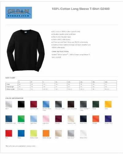 Gildan Ultra Cotton Long Sleeve T-Shirt 20F Purple XL | Classic Comfort & Durability thumbnail 5