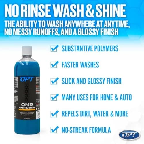 Optimum No Rinse Wash and Shine Version 5 - ONR Rinseless Car Wash Soap 236ml (8 Fl Oz) | Cleans, Shines, Protects All Surfaces thumbnail 4