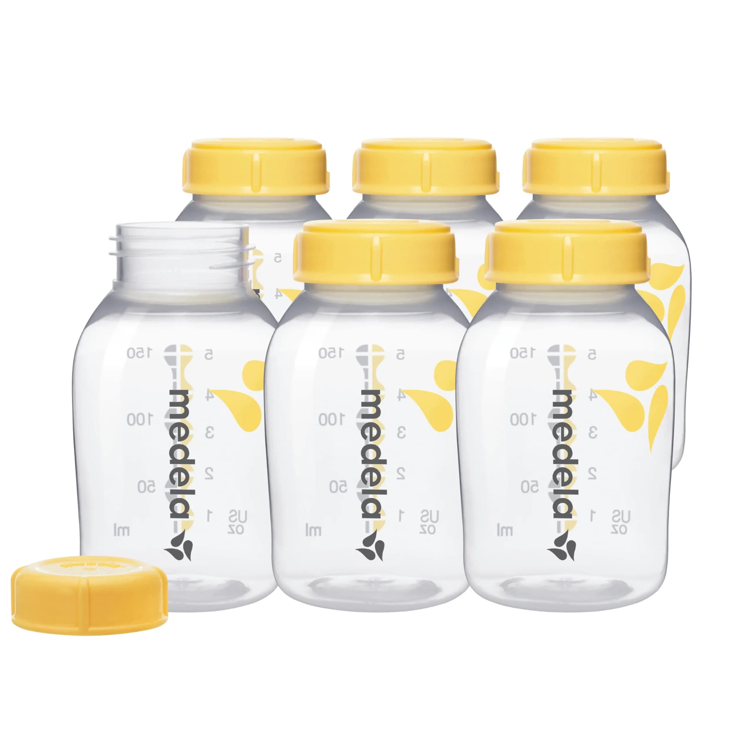 Medela 5oz Breast Milk Storage Bottles | Leak-Proof BPA-Free 6 Pack