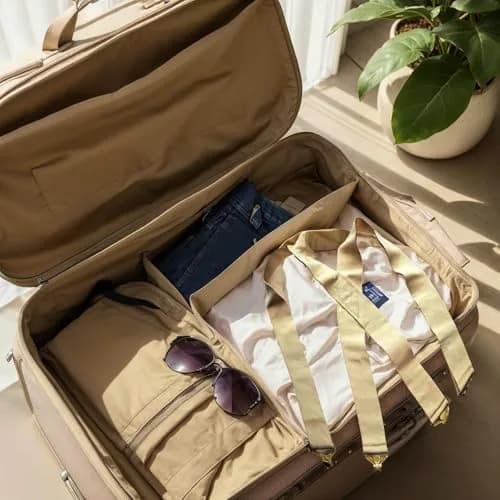 Hold-Up Suspender Co. Under-Ups Suspenders Large Tan 1.5-inch (3.81 cm) Width | Hidden Undergarment Style with No-Buzz Gripper Clasps thumbnail 4