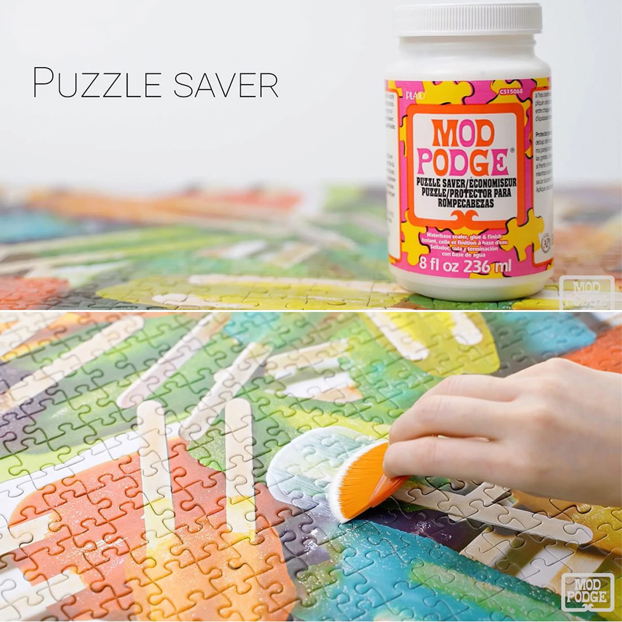 Mod Podge Puzzle Saver Glue 236ml (8 Fl Oz) | Dries Clear, Non-Toxic, Water-Based - view 3
