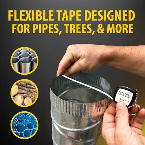 Perfect Measuring Tape Pocket Precision Circumference and Diameter Tape Measure 2m (6.6ft) | Accurate Steel Blade with Keychain thumbnail 6