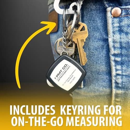 Perfect Measuring Tape Pocket Precision Circumference and Diameter Tape Measure 2m (6.6ft) | Accurate Steel Blade with Keychain thumbnail 7