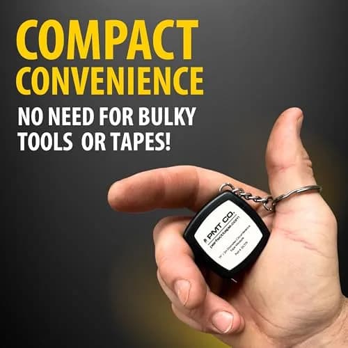 Perfect Measuring Tape Pocket Precision Circumference and Diameter Tape Measure 2m (6.6ft) | Accurate Steel Blade with Keychain thumbnail 8