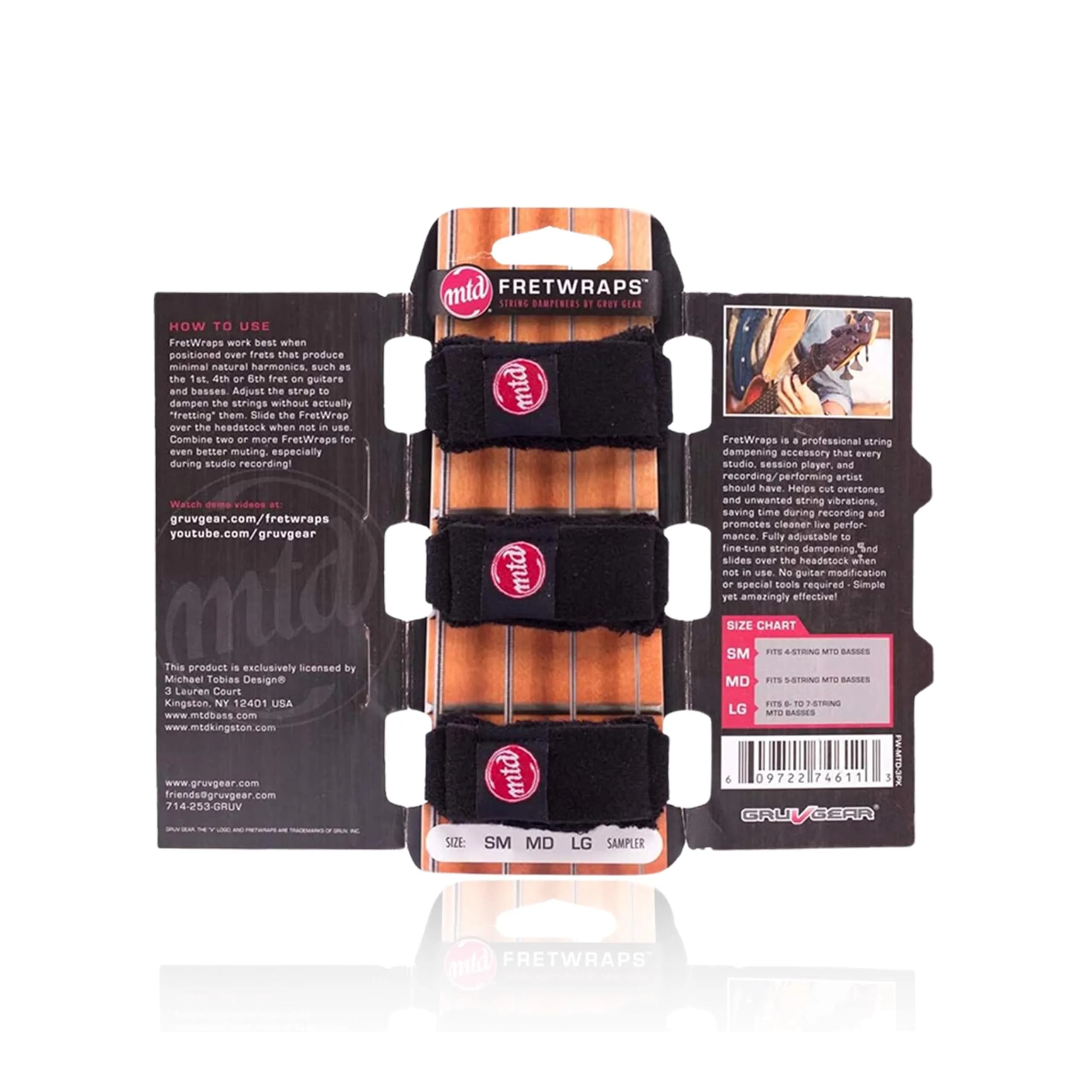 Gruv Gear Fret Wrap & Guitar Mute MTD Edition, 3 Pack Medium | Eliminates Unwanted String Noise Instantly - main product image