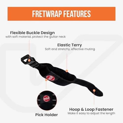 Gruv Gear Fret Wrap & Guitar Mute MTD Edition, 3 Pack Medium | Eliminates Unwanted String Noise Instantly thumbnail 5