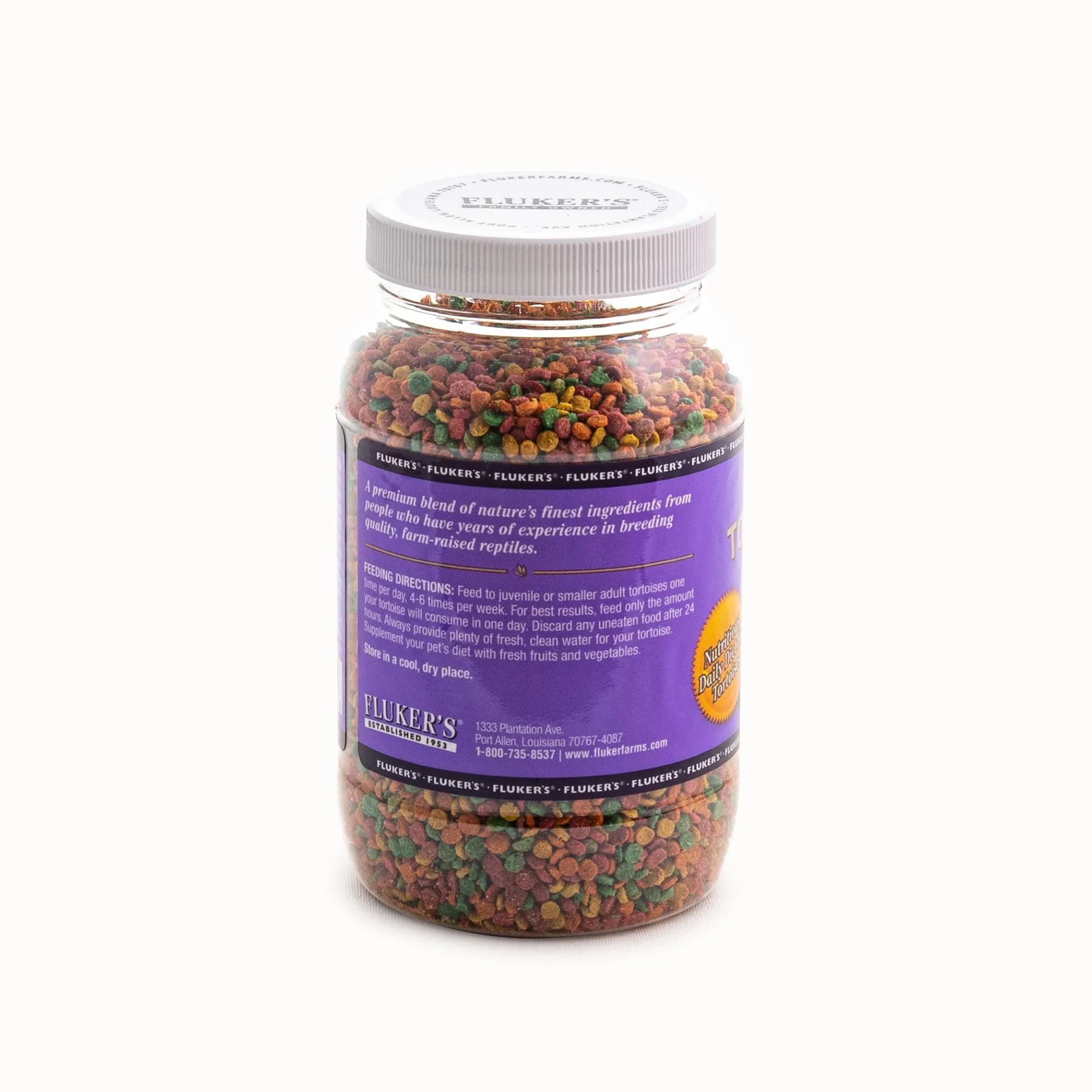 Fluker's Premium Tortoise Diet Small Pellet Food 198 g (7 oz) | Balanced Nutrition for All Tortoises & Box Turtles - view 2