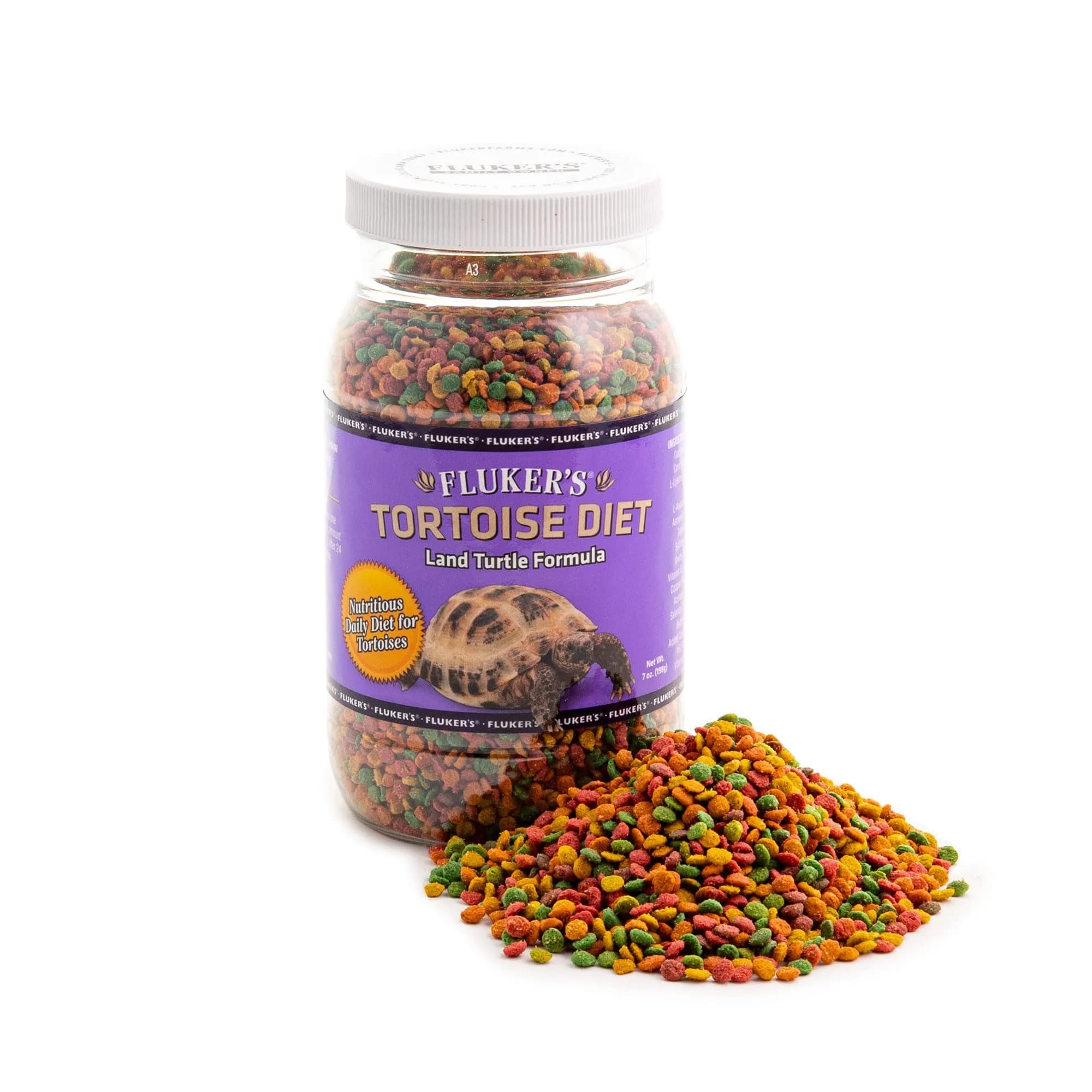 Fluker's Premium Tortoise Diet Small Pellet Food 198 g (7 oz) | Balanced Nutrition for All Tortoises & Box Turtles - view 4