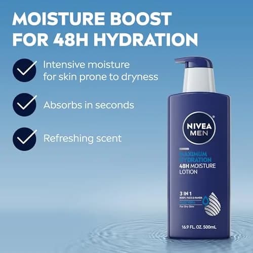 NIVEA MEN Maximum Hydration Body Lotion 500ml (16.9 Fl Oz) | 48-Hour Intensive Moisture for Dry Skin thumbnail 3