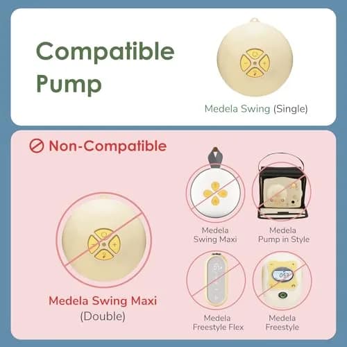 Maymom Breast Pump Replacement Kit for Medela Swing 25mm Breastshield (Medium) | BPA-Free, FDA Registered thumbnail 3