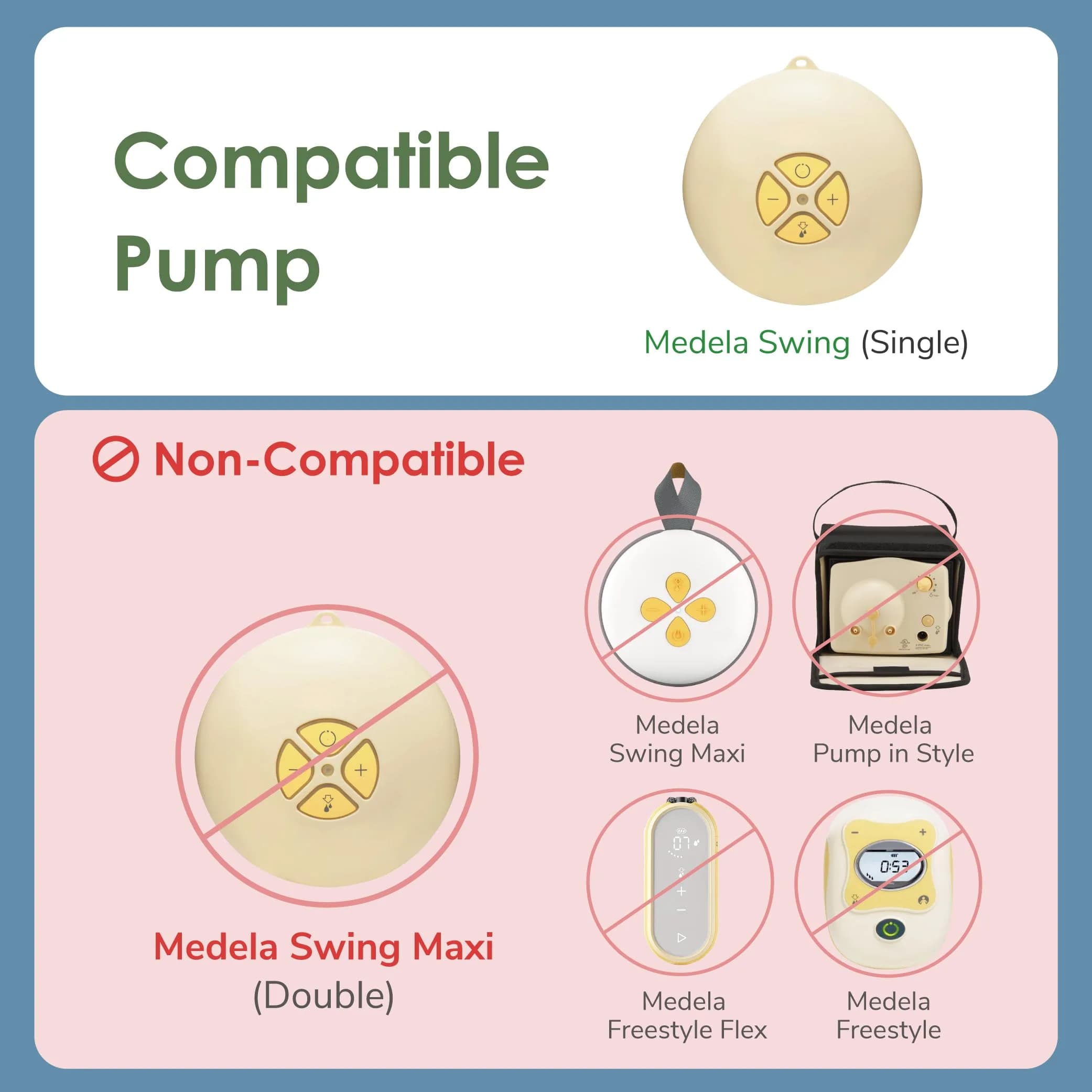 Maymom Breast Pump Replacement Kit for Medela Swing 25mm Breastshield (Medium) | BPA-Free, FDA Registered - view 3